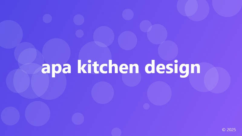 apa kitchen design
