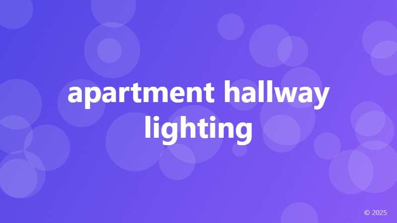apartment hallway lighting