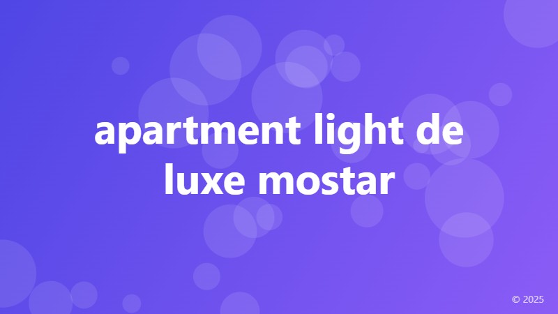 apartment light de luxe mostar