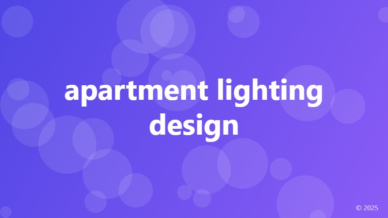 apartment lighting design