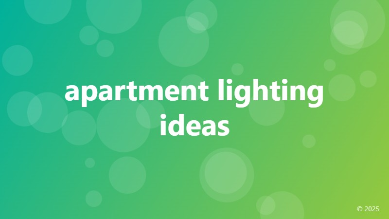 apartment lighting ideas