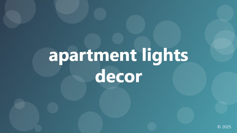 apartment lights decor