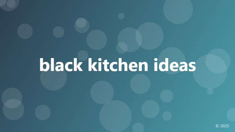black kitchen ideas