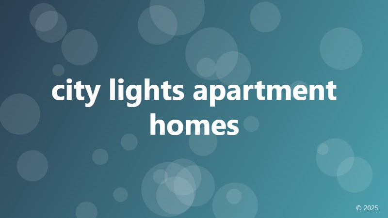 city lights apartment homes