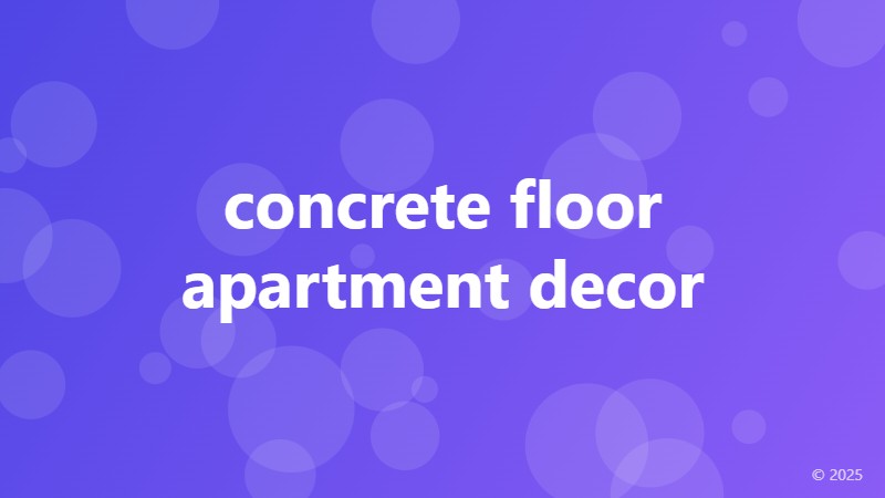 concrete floor apartment decor