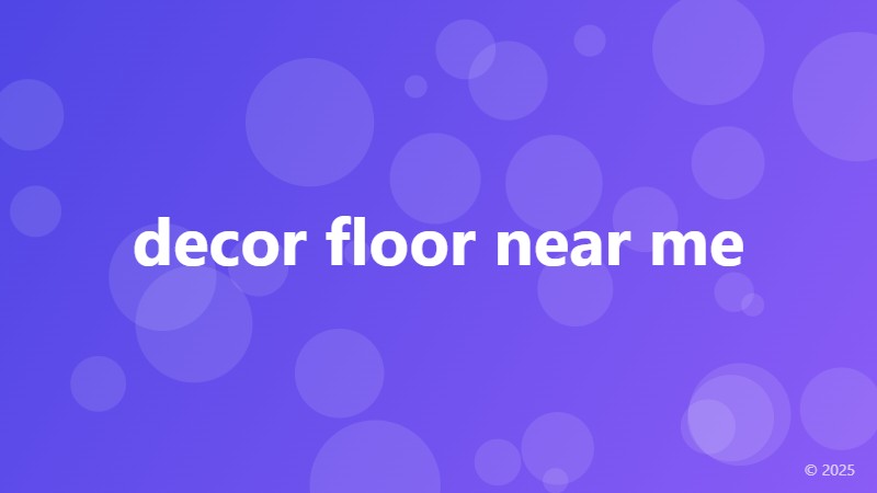 decor floor near me