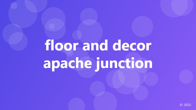 floor and decor apache junction