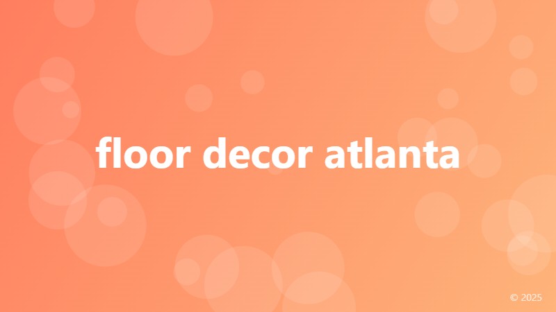 floor decor atlanta