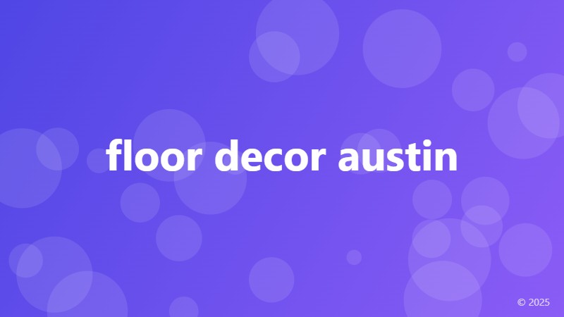 floor decor austin