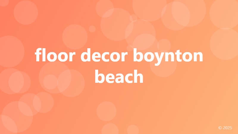 floor decor boynton beach