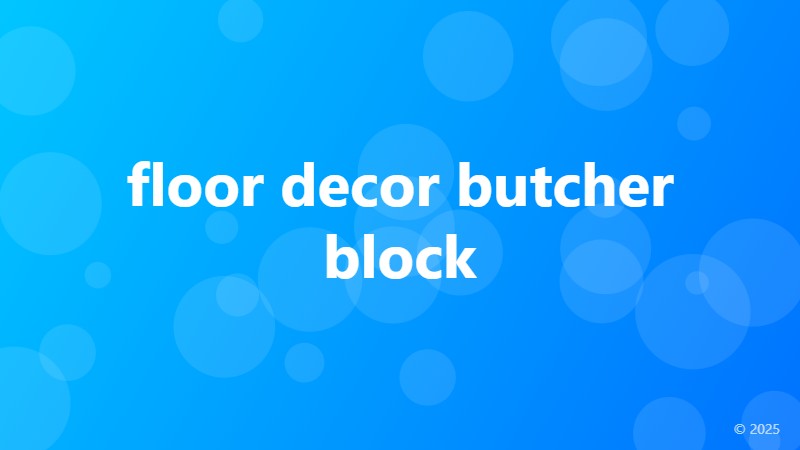 floor decor butcher block