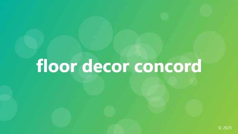 floor decor concord