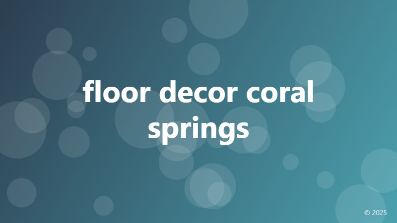 floor decor coral springs