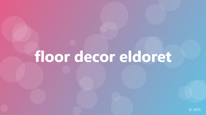floor decor eldoret