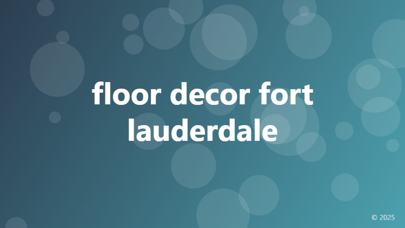 floor decor fort lauderdale