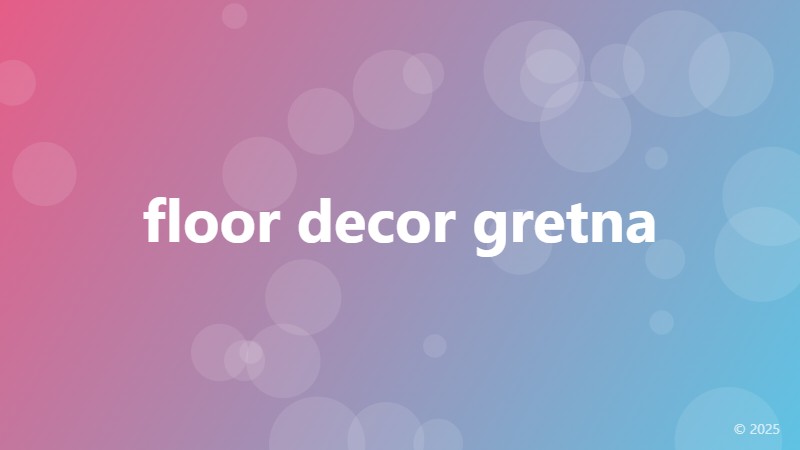 floor decor gretna