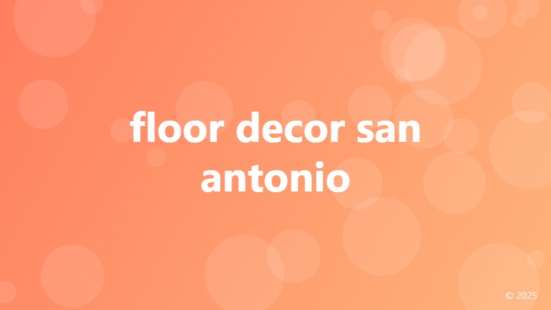 floor decor san antonio