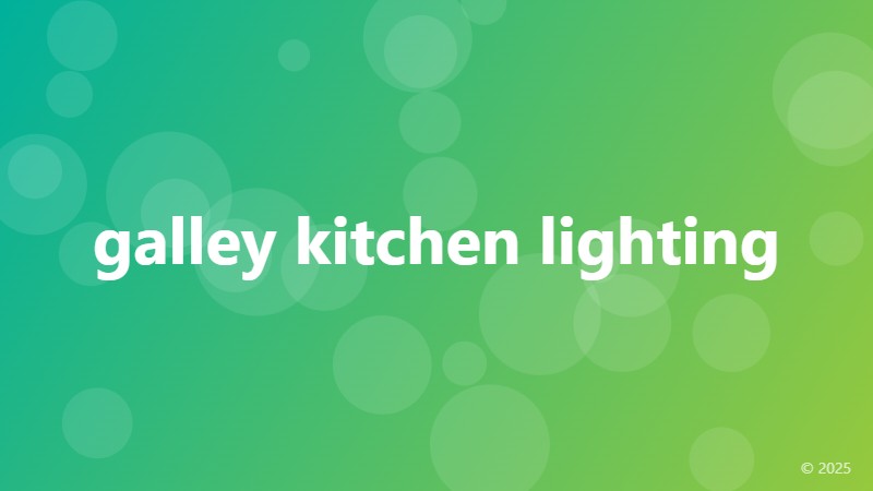 galley kitchen lighting