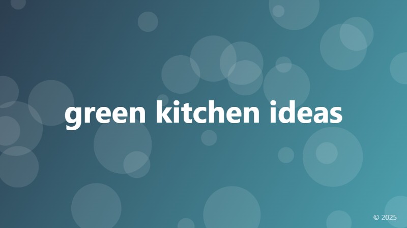green kitchen ideas