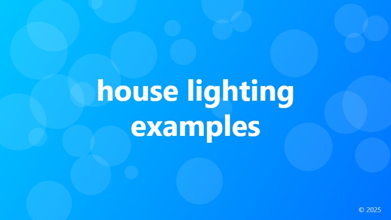 house lighting examples