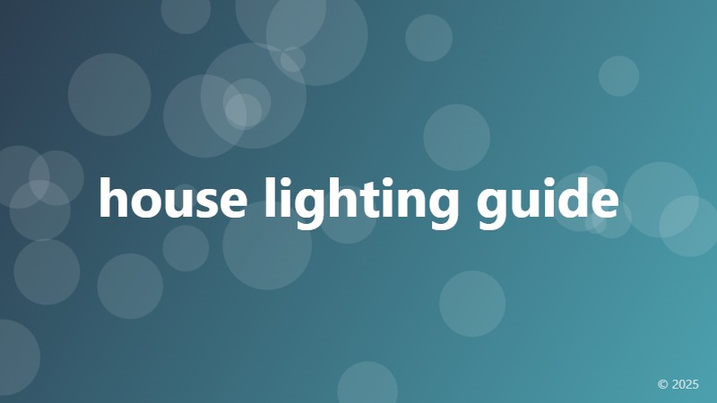 house lighting guide