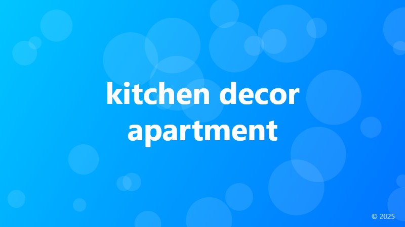 kitchen decor apartment