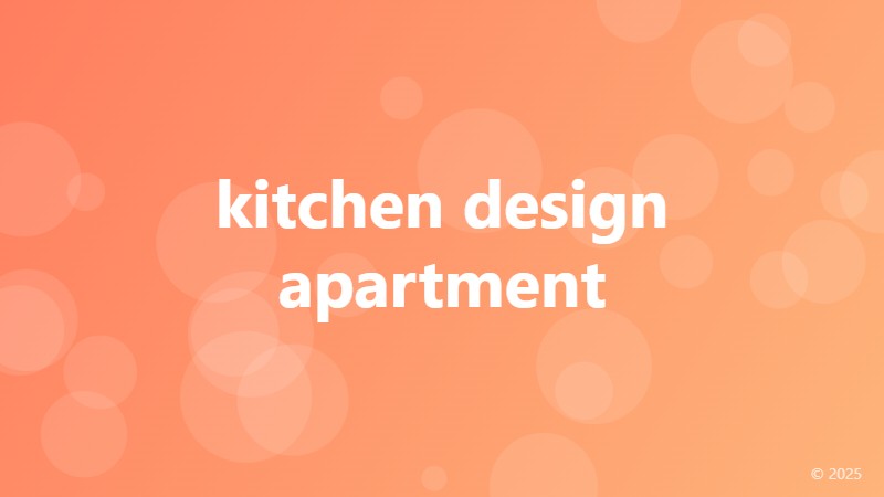 kitchen design apartment