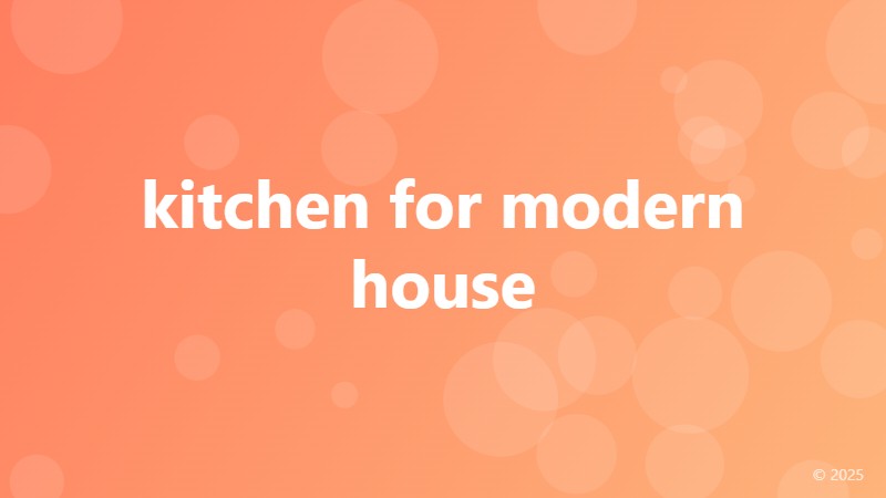 kitchen for modern house