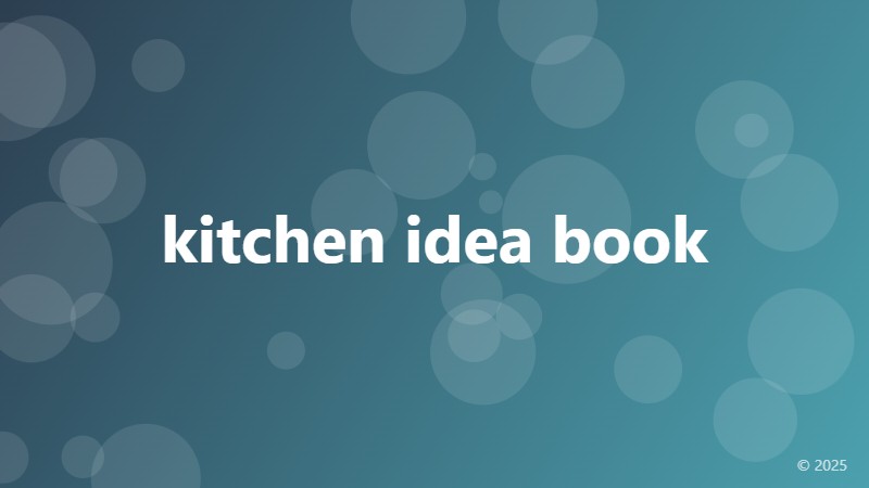 kitchen idea book