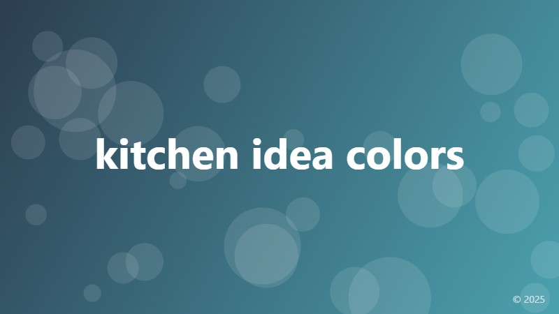 kitchen idea colors