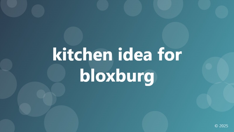 kitchen idea for bloxburg
