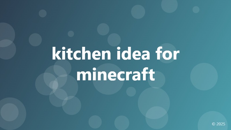 kitchen idea for minecraft