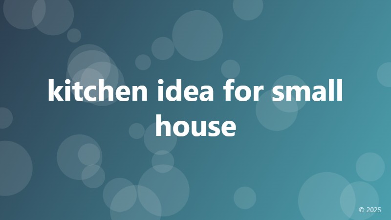 kitchen idea for small house