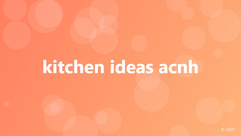 kitchen ideas acnh