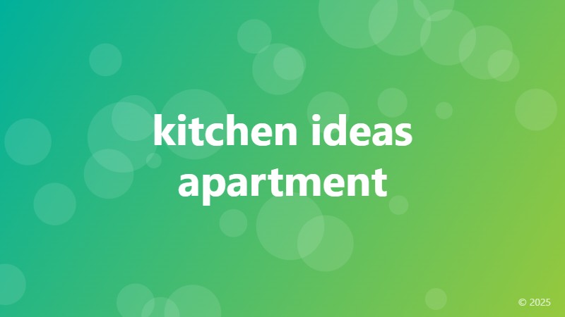 kitchen ideas apartment