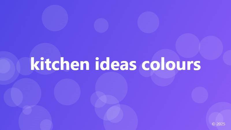kitchen ideas colours
