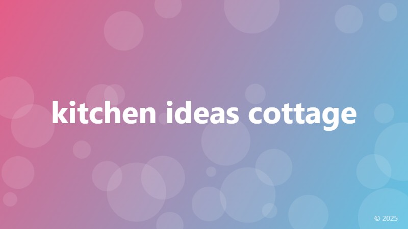 kitchen ideas cottage