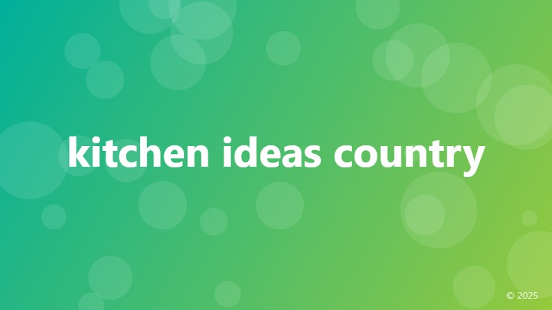 kitchen ideas country