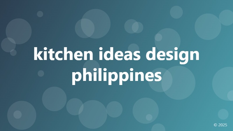 kitchen ideas design philippines