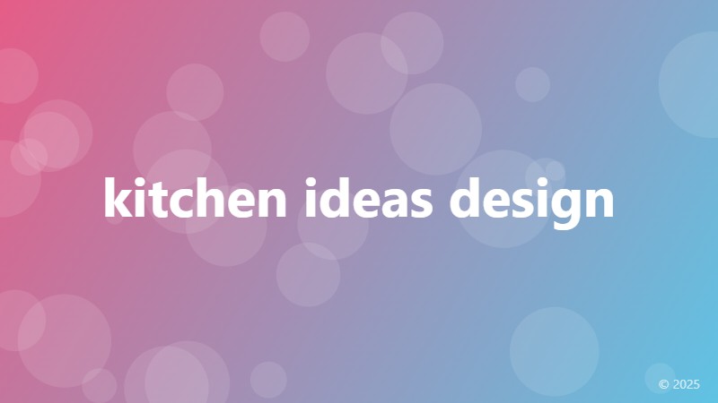 kitchen ideas design