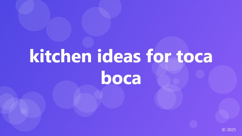 kitchen ideas for toca boca