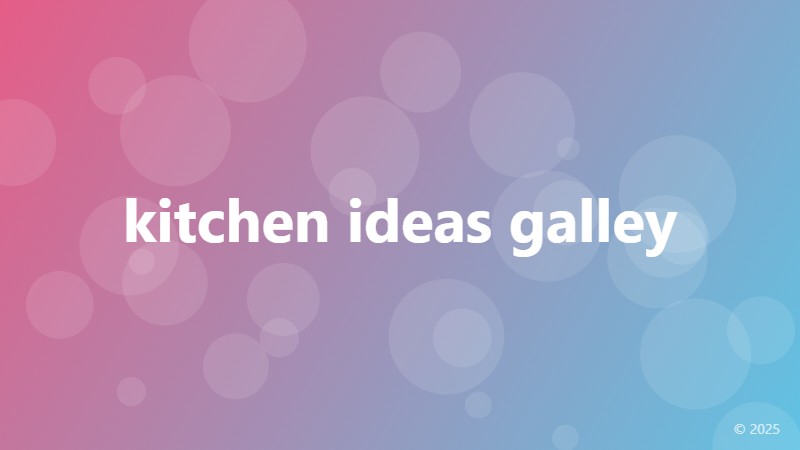 kitchen ideas galley