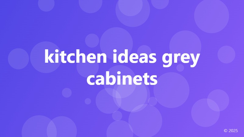 kitchen ideas grey cabinets