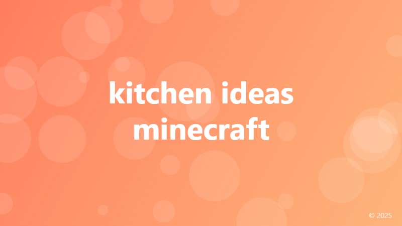 kitchen ideas minecraft