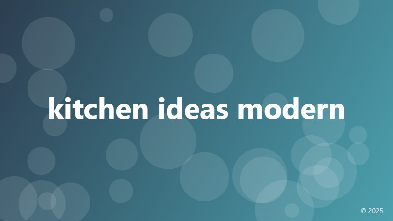 kitchen ideas modern