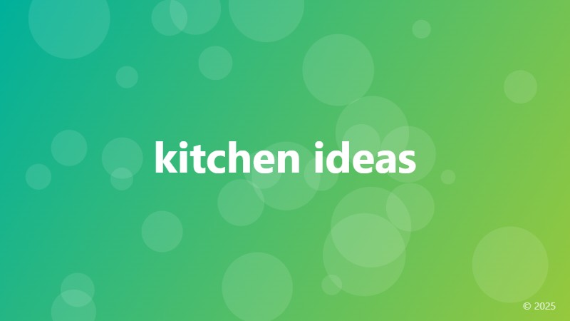 kitchen ideas