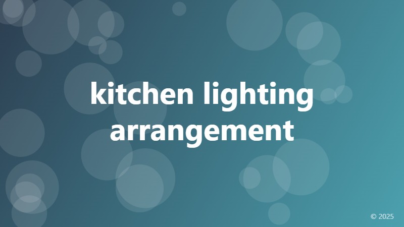 kitchen lighting arrangement