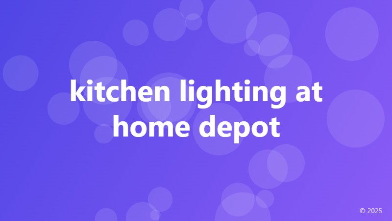 kitchen lighting at home depot