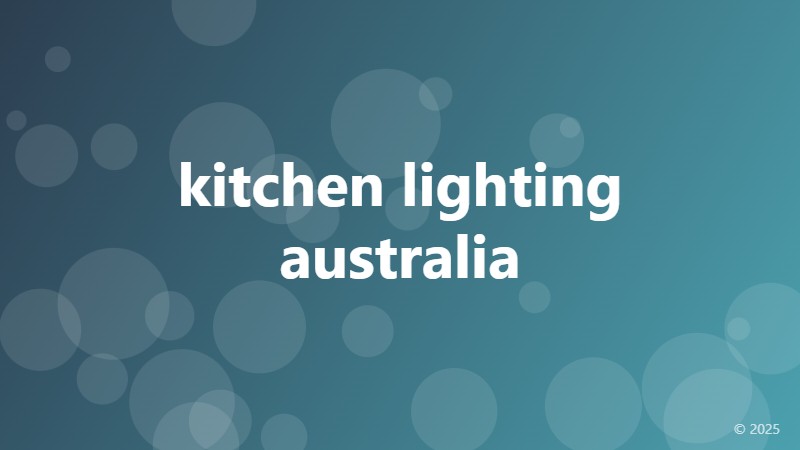 kitchen lighting australia