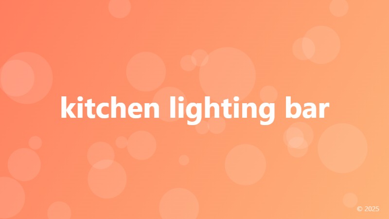 kitchen lighting bar